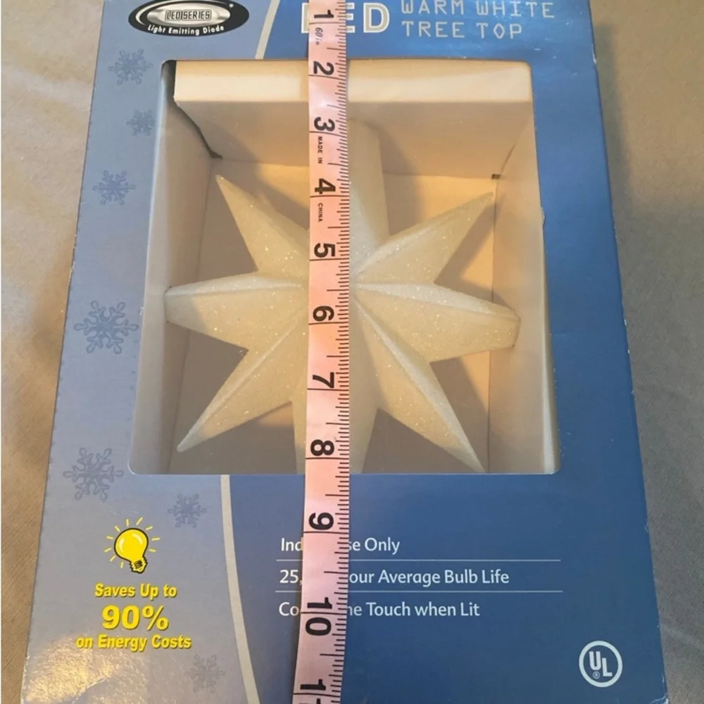 LED West Elm Christmas tree topper Star New